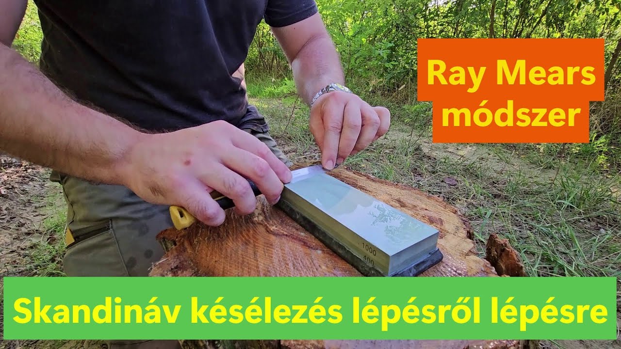 Skandináv kést élezek | ÚTMUTATÓ KEZDŐKNEK || Sharpening a scandi knife #bushcraft