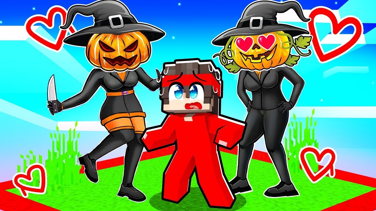 LOCKED With CRAZY PUMPKIN FAMILY For 24hrs in Minecraft!