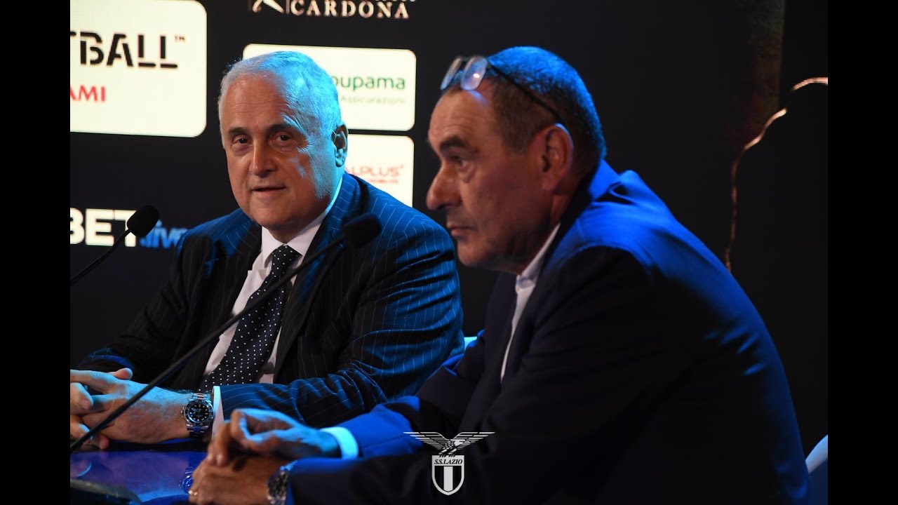 LAZIO - La conferenza stampa di presentazione di Maurizio Sarri con il Presidente Lotito
