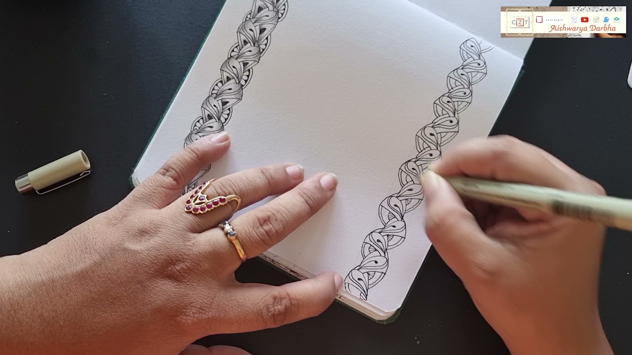 How to Draw Tangle Flux-Ing | AishTangles | Zentangle Patterns | 2021