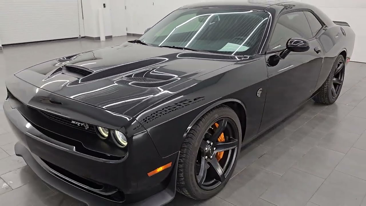 2018 DODGE CHALLENGER SRT HELLCAT LOW MILES PITCH BLACK NAV LAGUNA КОЖАНЫЙ WALKAROUND 25T133A