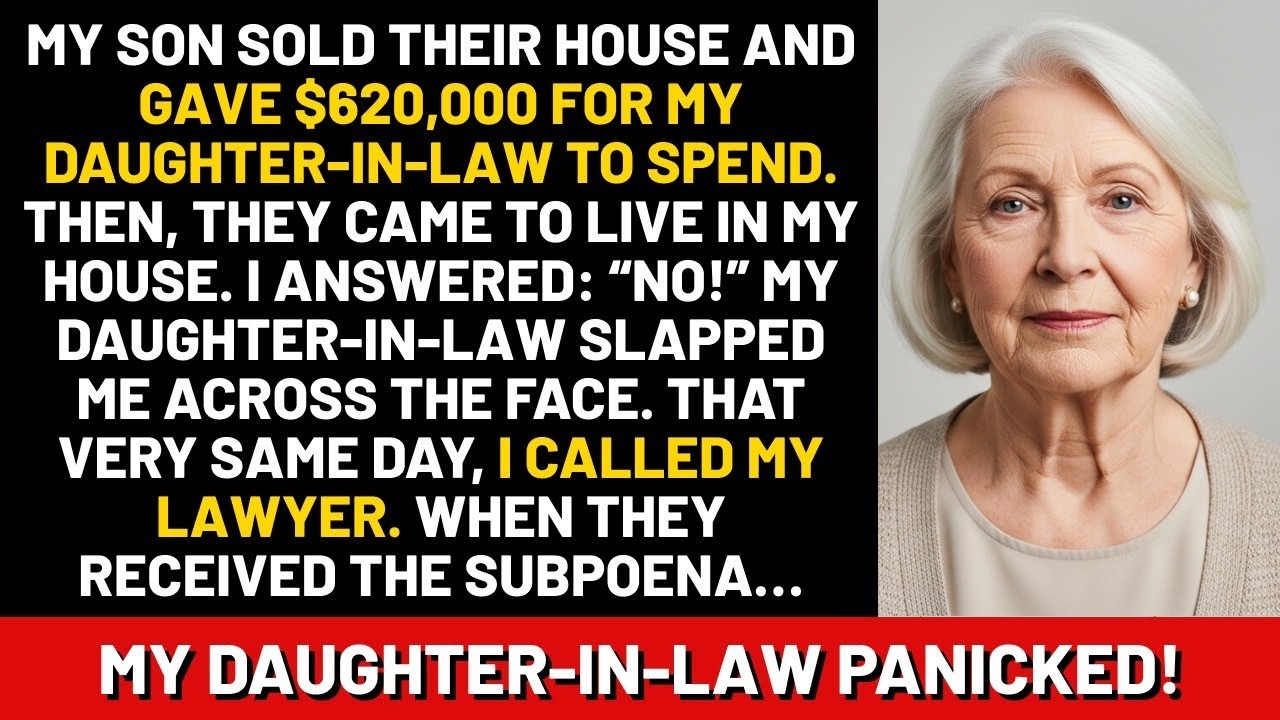 My son sold their house and gave $620,000 for my daughter-in-law to spend. Then, they came to live