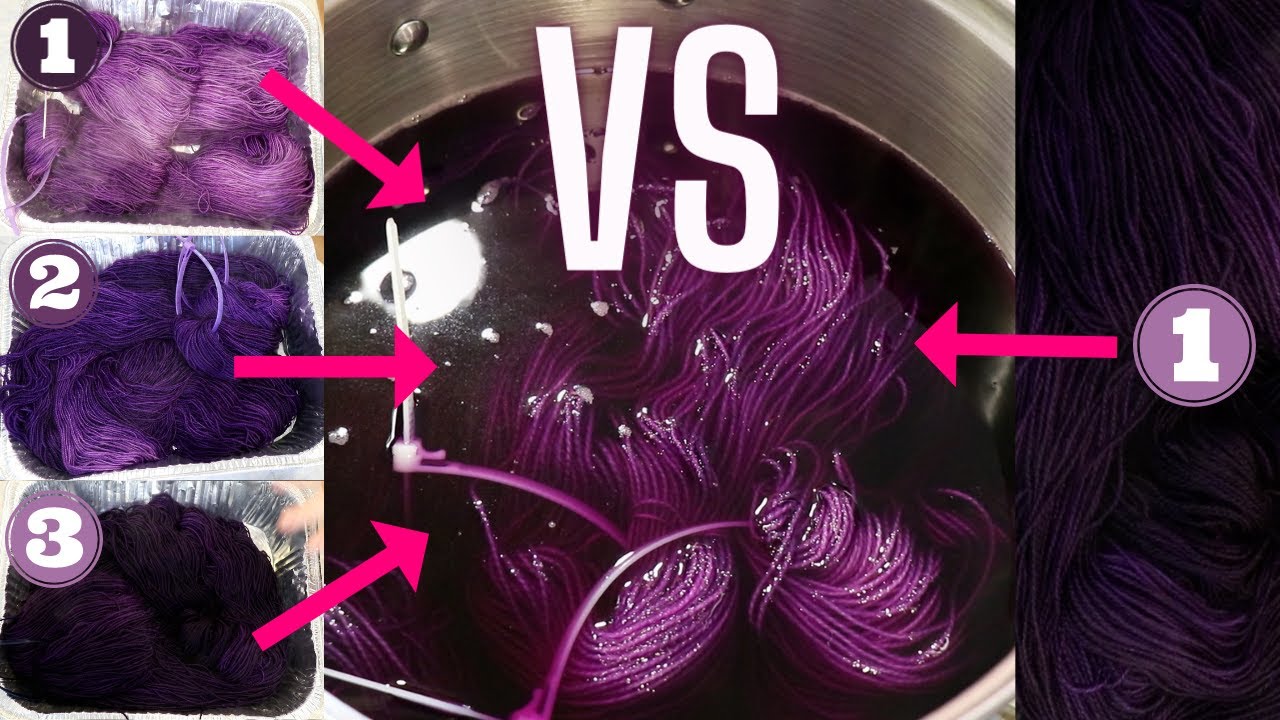 Dyepot Weekly #328 - Kettle Dyeing Yarn all at Once or in 3 Layered Steps for a Solid Tonal Yarn