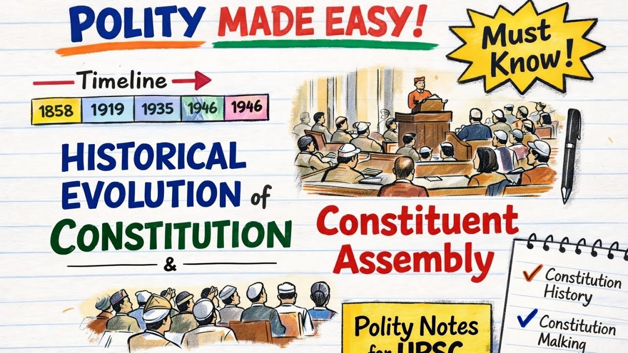 Historical Evolution of Constitution & Constituent Assembly | Polity Notes for UPSC