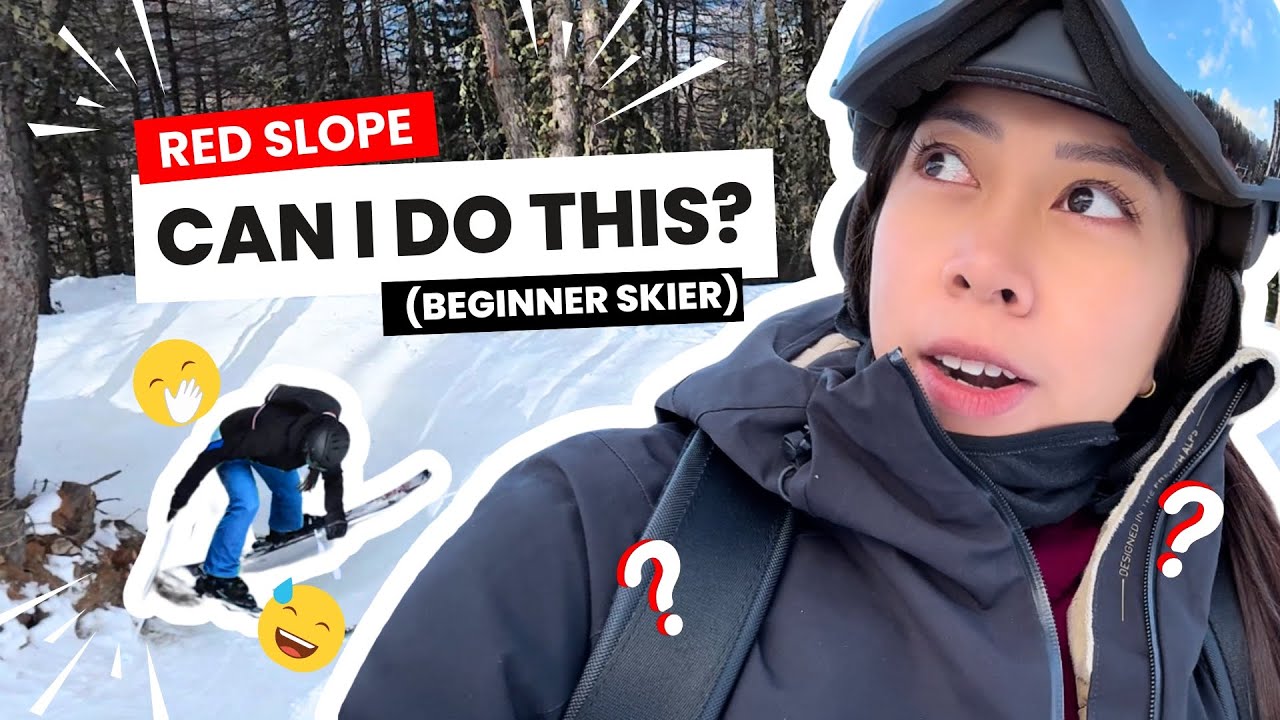 2 Years Later… I Finally Did a Scary Red Ski Slope! (LES ORRES, FRANCE 🇫🇷⛷️)