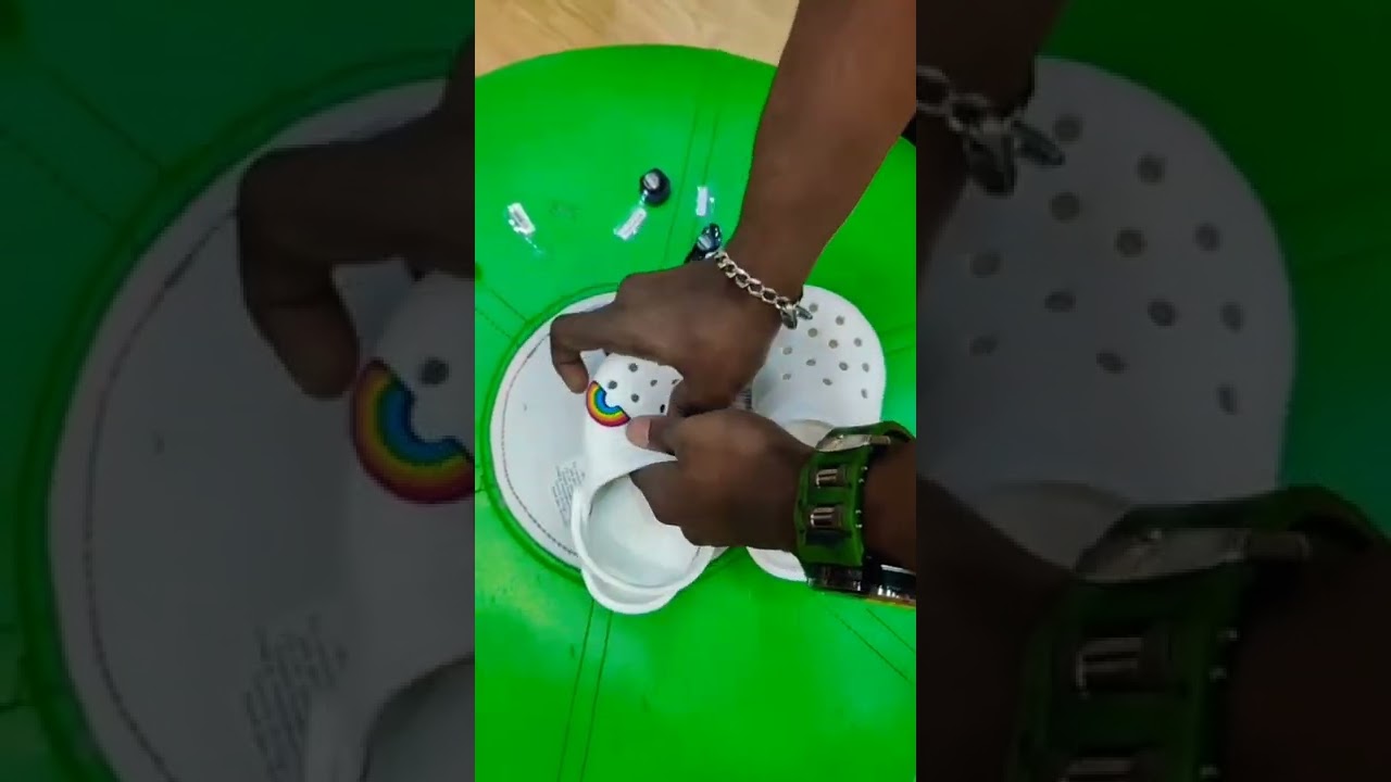Trying Out The New Jibbitz Crocs Collection| Customized Shoes #crocs #shorts #jibbitz