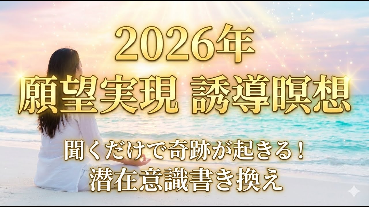【2026年】寝ながら聞くだけで奇跡が起きる。潜在意識を書き換える「願望実現」誘導瞑想｜アルファ波・予祝・引き寄せ
