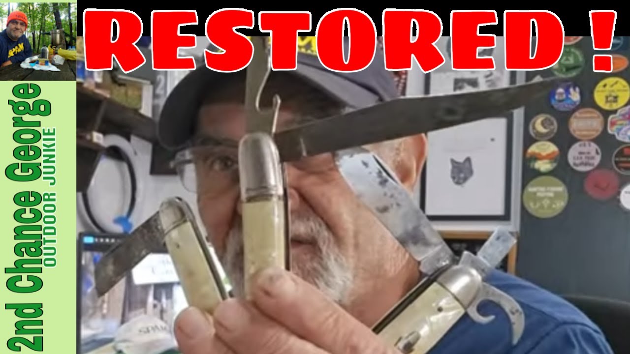 Watch These mother of Pearl Handle Knives Come Back To Life -DIY restore and repair