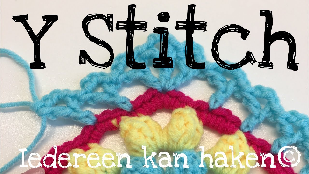 ♥️ ❤ ❤ #iedereenkanhaken #How to #crochet #Y-stitch #Y-steek randje #haken, (subtit) #howto