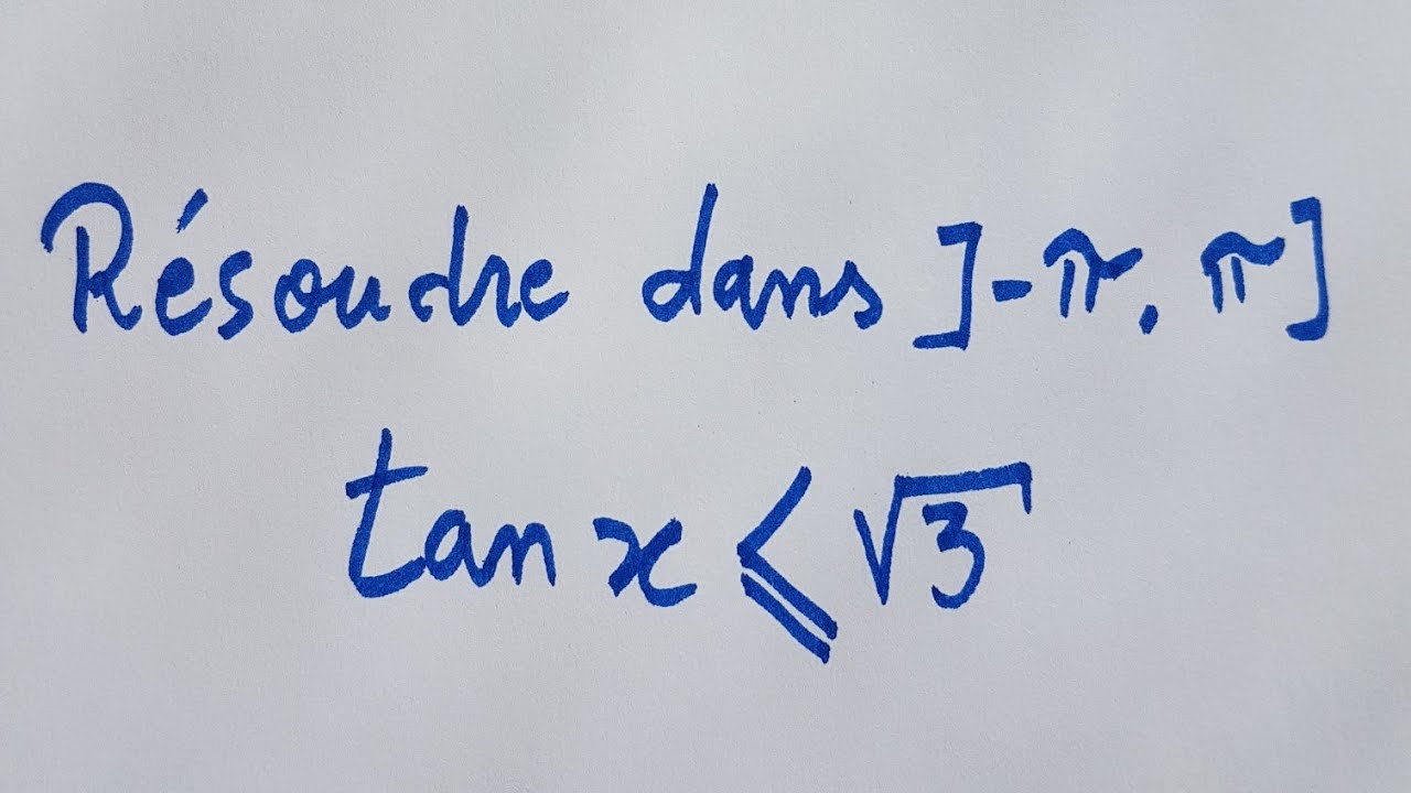Inéquation trigonométrique, tronc commun maths