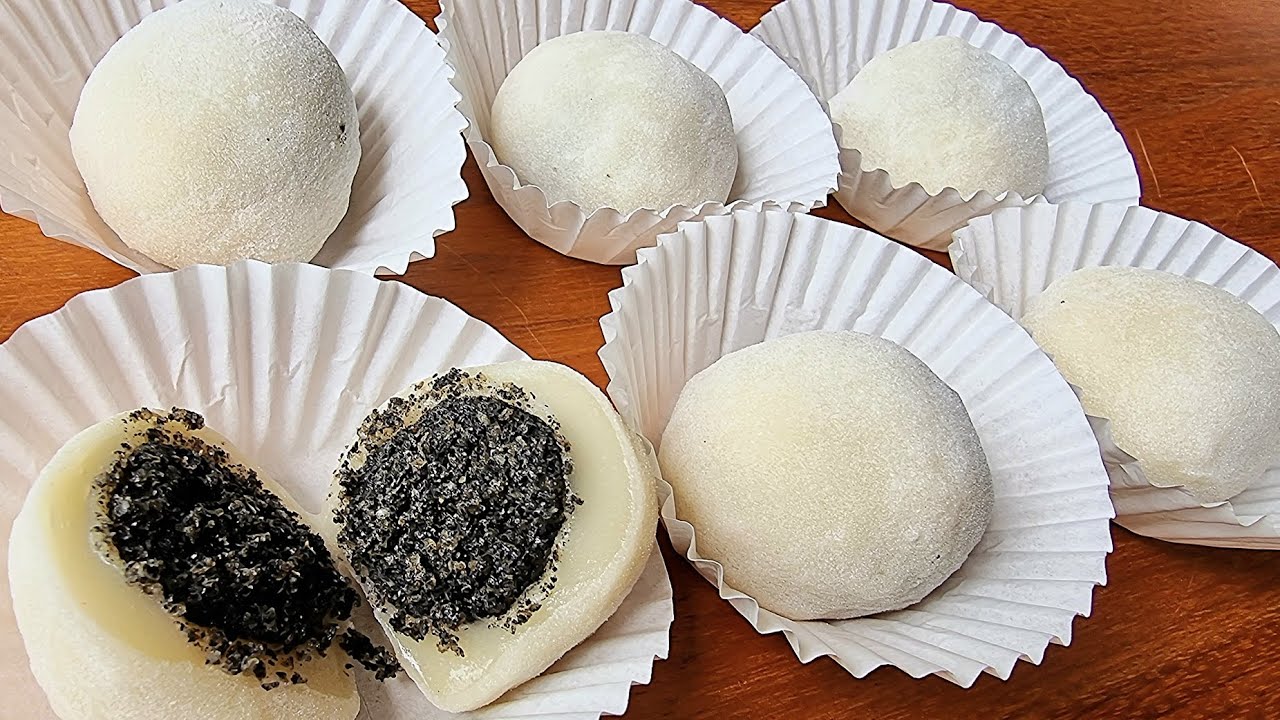 Super soft & chewy black sesame mochi recipe QQ软软 黑芝麻麻薯