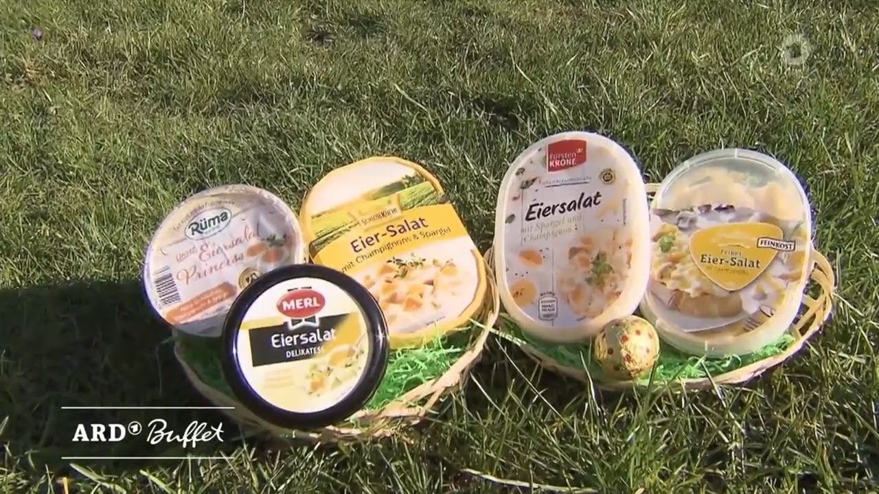 Test: Geschmacksprobe fertiger Eiersalat aus dem Supermarkt (18.04.2019 ARD-Buffet SWR)