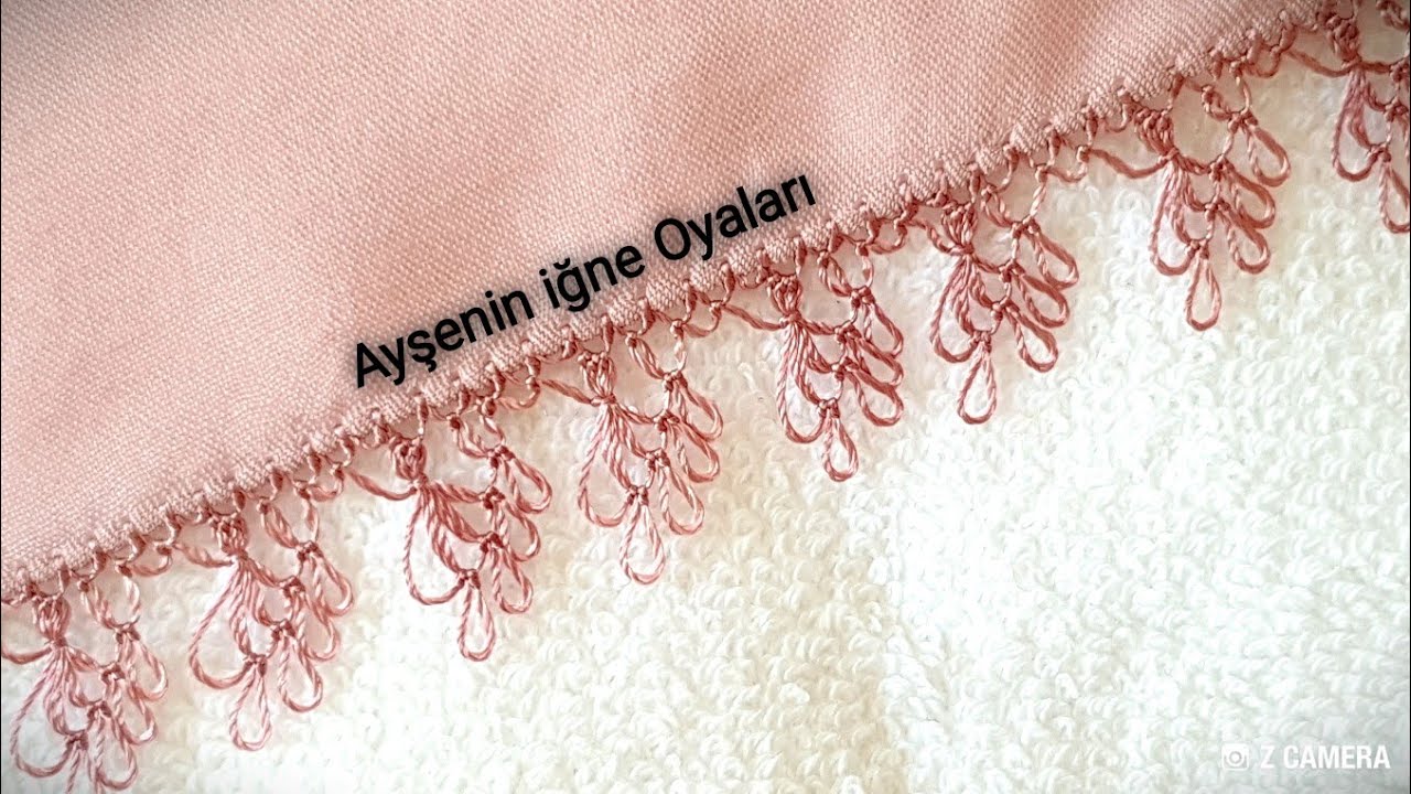 Düz yazmaya tek sırada biten çok güzel iğne oyası modeli anlatımlı yapılışı iğne oyası modelleri