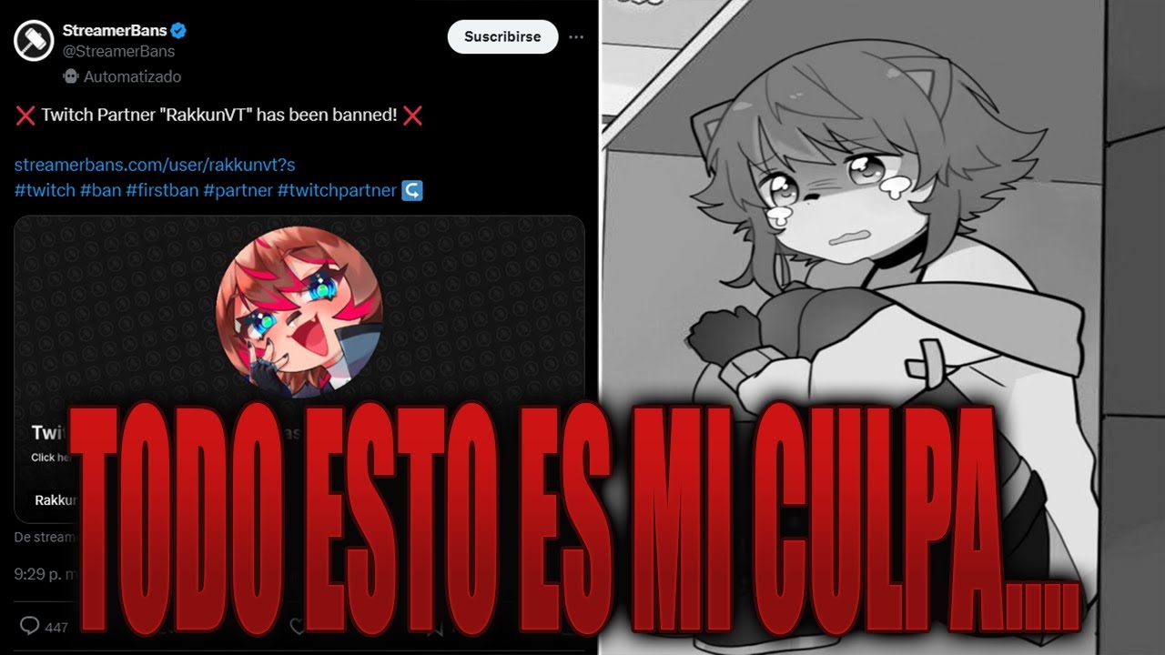 RAKKUN ROMPE EN LLANTO TRÁS SU PERMABAN DE TWITCH... Y SE DISCULPA POR FILTRAR DATOS PERSONALES...