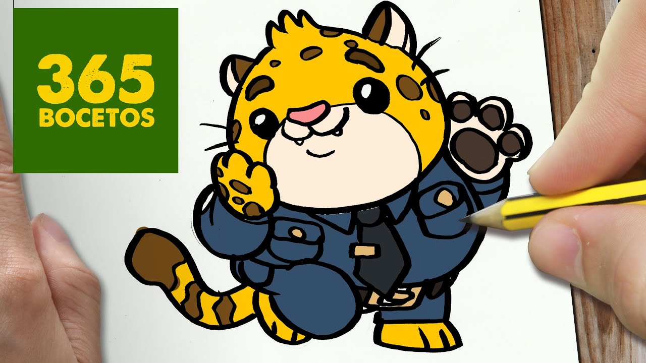 COMO DIBUJAR CLAWHAUSER ZOOTOPIA KAWAII PASO A PASO - Dibujos kawaii faciles - How to draw CLAWHAUSE