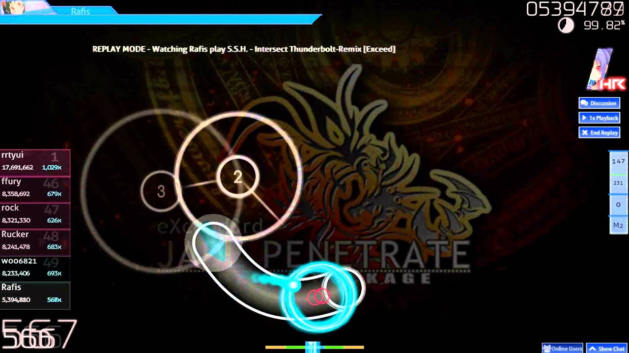 S.S.H. - Intersect Thunderbolt-Remix [Exceed] (osu!) +HR FC
