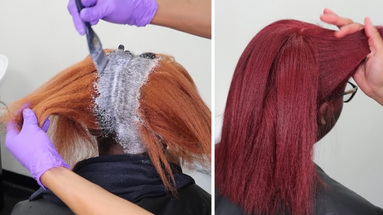 Root Touch Up on Faded Red Hair | Red Hair Color | Cassandra Olivia