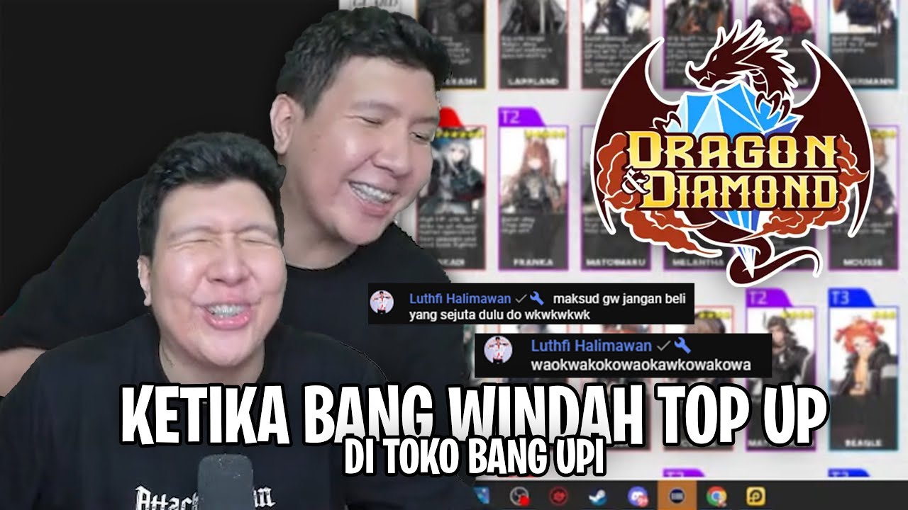 Bang Windah topup di dragon & diamond Bang Upi langsung turun tangan