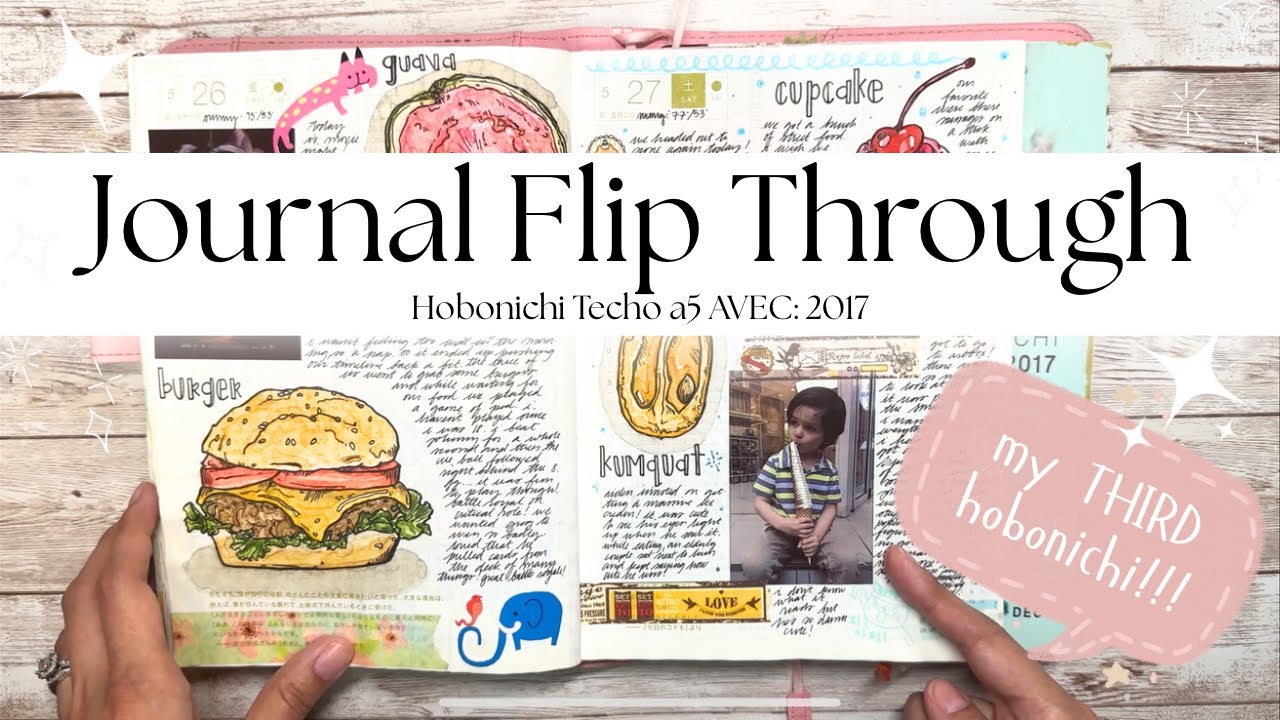 Flip through of my very THIRD Hobonichi Techo a5 Avec | 2017