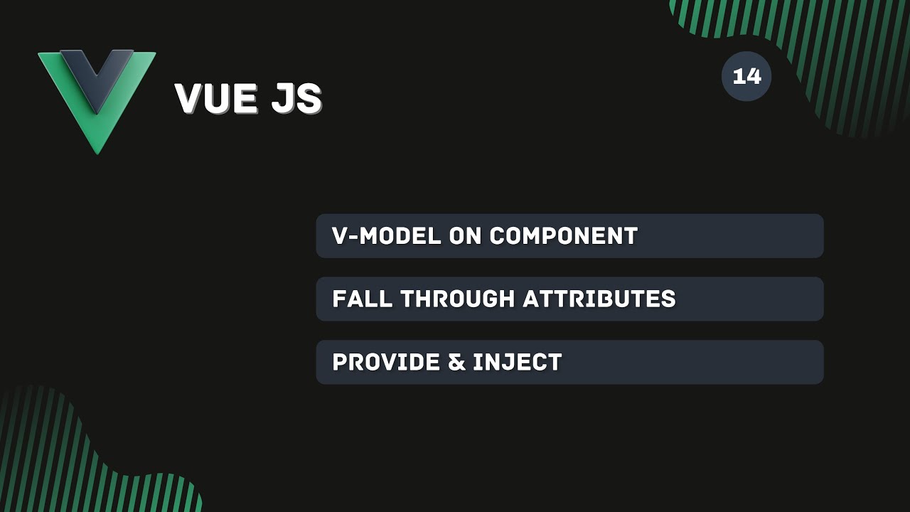 Vue JS 3 in Hindi #14 v-model on Component, fall through attributes & provide & inject