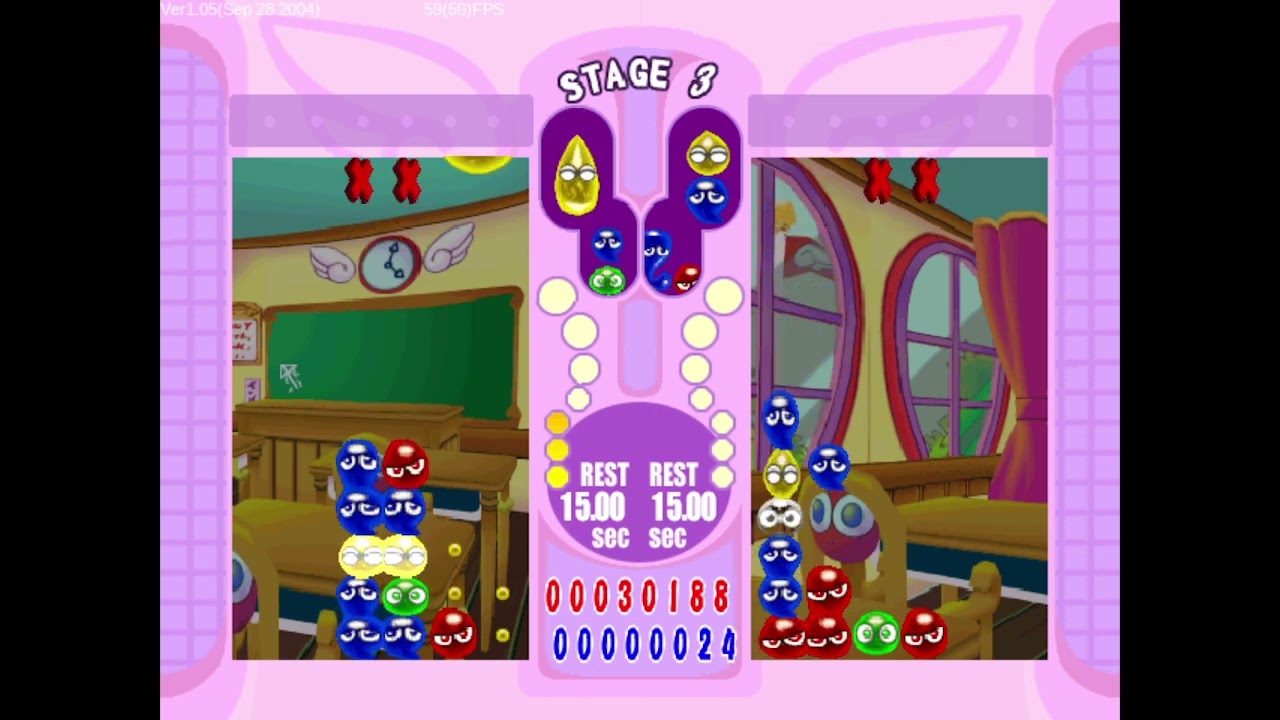 Puyo Puyo Fever (Windows version): Wine 11 test.