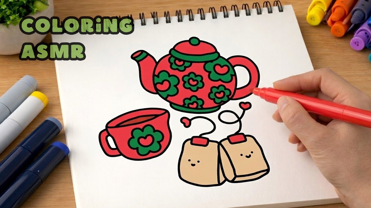 Calm paper sounds | Marker asmr (no music, no talking)
