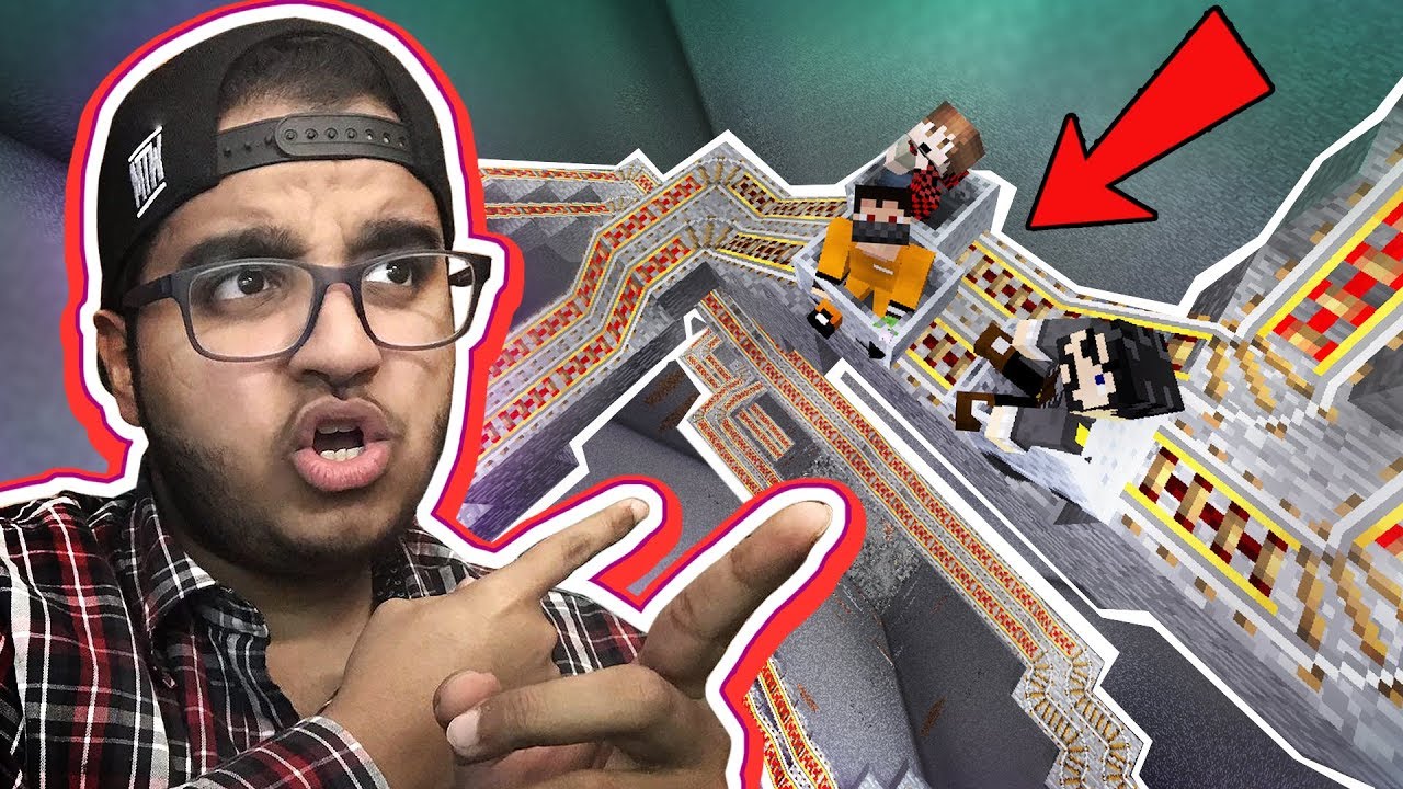 ماين كرافت: ماب الطيحة الغريب سكة حديد في نص الطيحة مع يوسف احمد وفيصل!