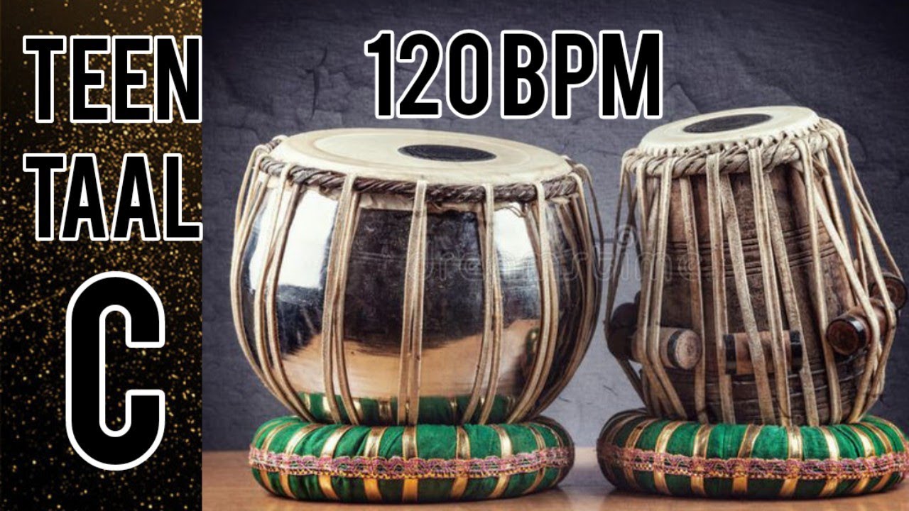 Teen Taal 120 BPM on Tabla with Tanpura || C Scale || Original Sound || Best on Internet