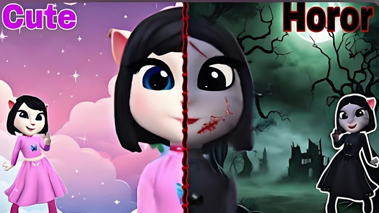 My talking anglea 2 || Cute angela vs horor angela || Cute vs Horor || Cosplay 💖