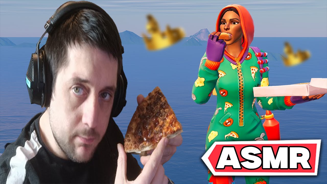 ASMR : JE MANGE DE LA PIZZA SUR FORTNITE BATTLE ROYALE