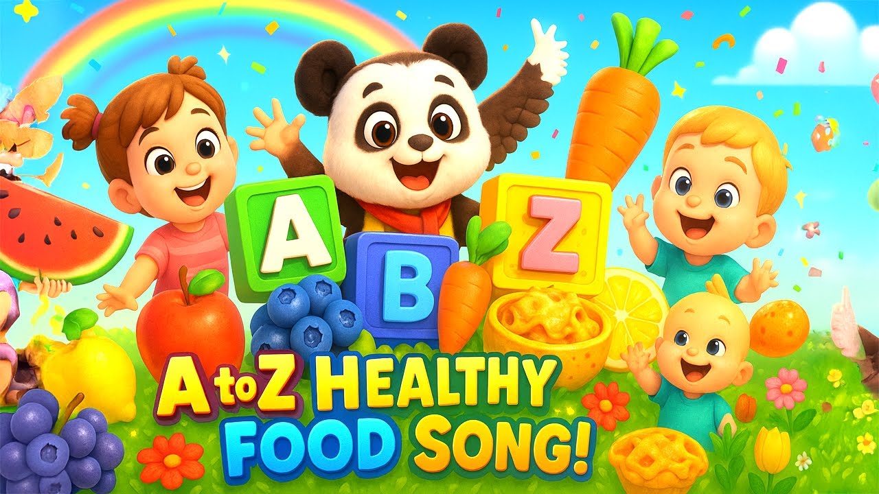 A to Z Healthy Foods Song 🍎 ABC Alphabet Song for Kids #nurseryrhymes #kidssongs #foodsongsforkids