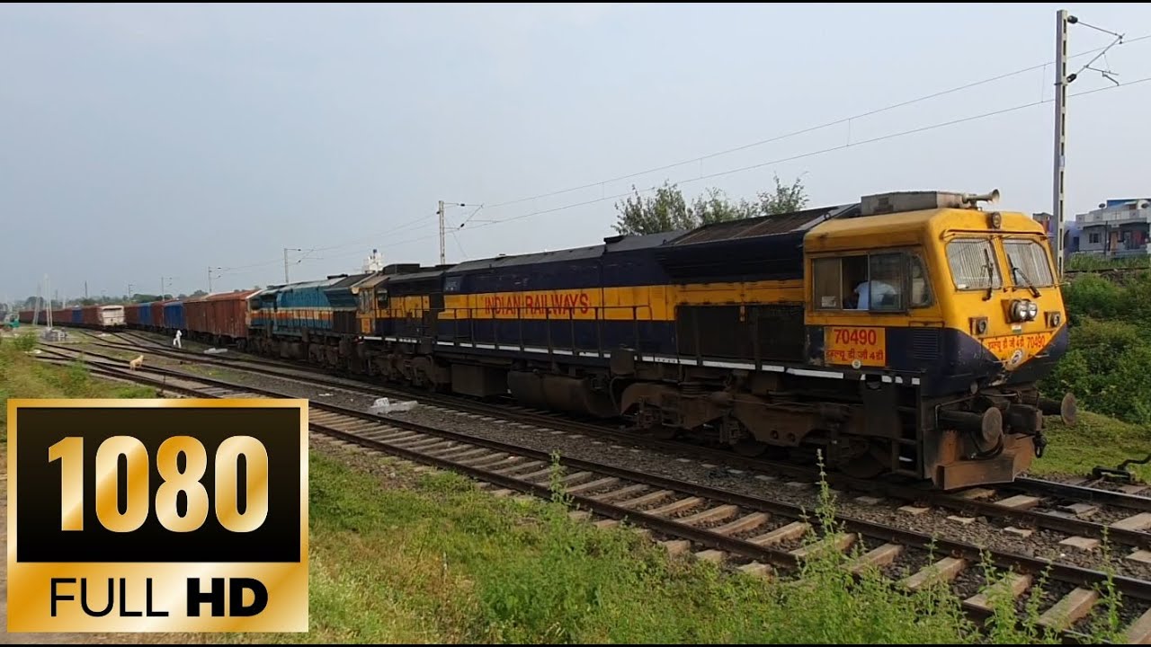 Pure Humming of EMD's (WDG4D+WDG4) | Jet engine Sound | loading unloading of freights