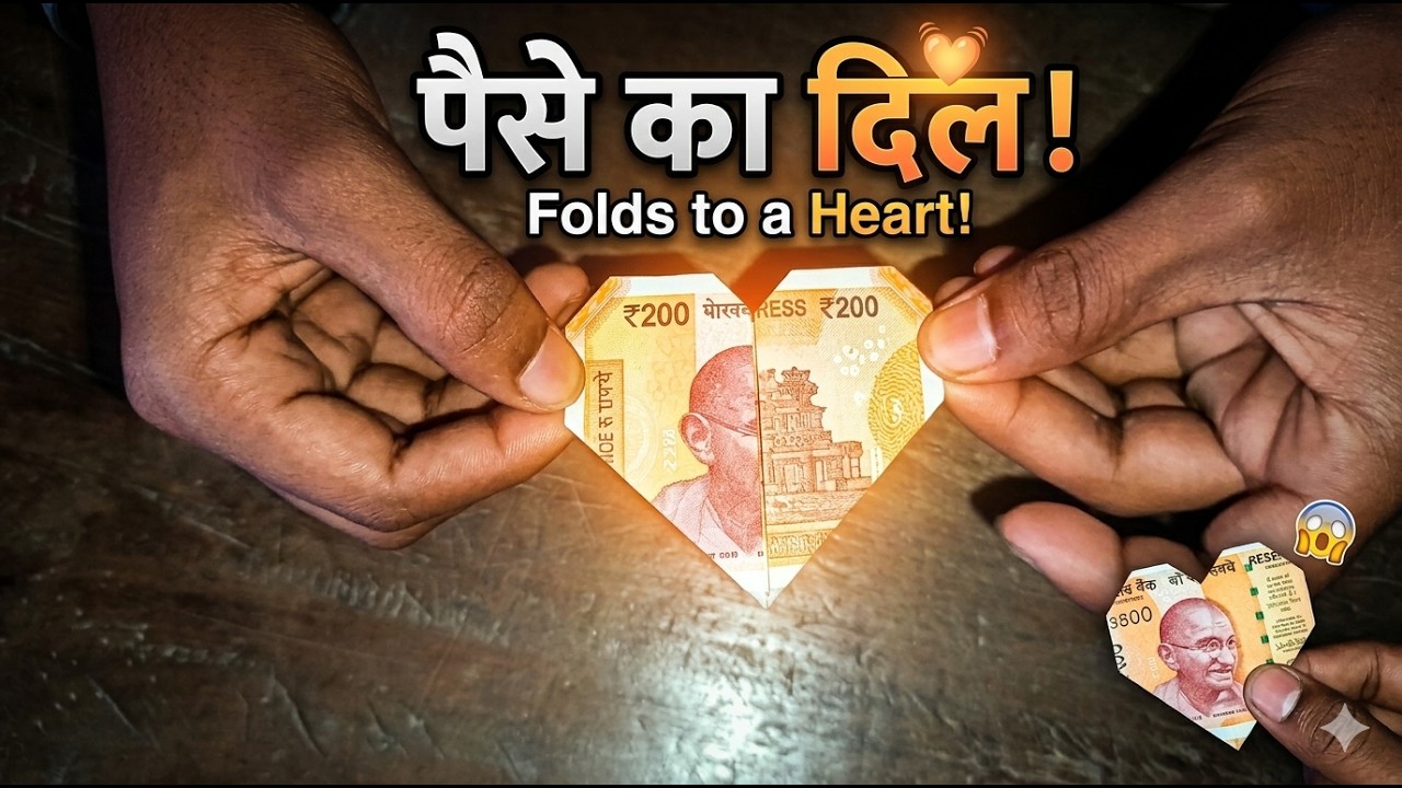 Money Heart Using 200 rs note / दिल for loved ones. | Money Heart @MankhushYTZ #viralvideo 