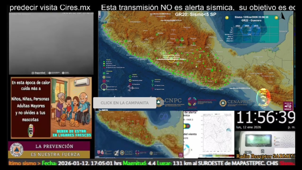 SISMO Magnitud 4.1 ARCELIA, GRO 12/01/26 