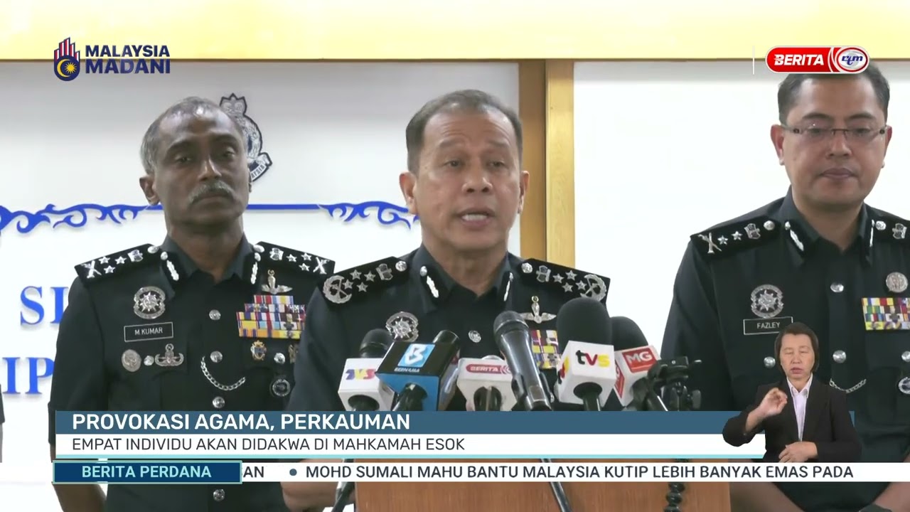 16 MAC 2026 - BP - PROVOKASI AGAMA, PERKAUMAN: EMPAT INDIVIDU AKAN DIDAKWA DI MAHKAMAH ESOK