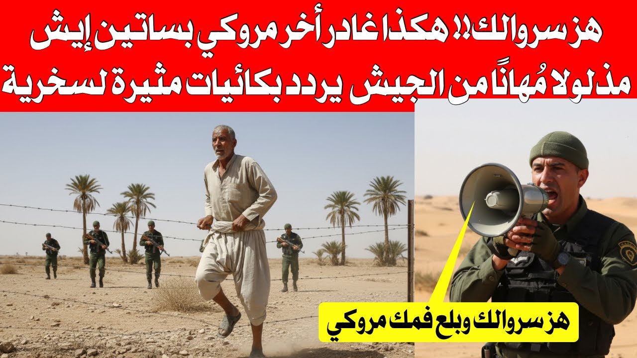 هز سروالك!! هكذا غادر أخر مروكي بساتين إيش المسترجعة مُهانًا من الجيش الجزائري يردد بكائيات مثيرة