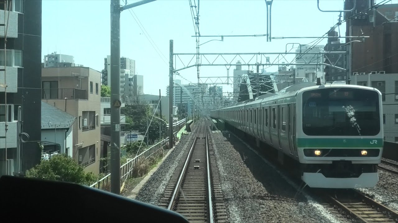 ＪＲ　常磐快速線　前面展望　上野駅始発　松戸駅行き