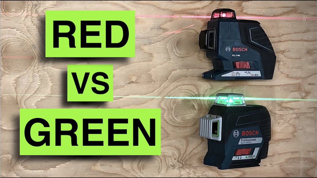 WHICH LASER LEVEL IS BETTER, red or green? A side-by-side comparison of the Bosch 3-Plane