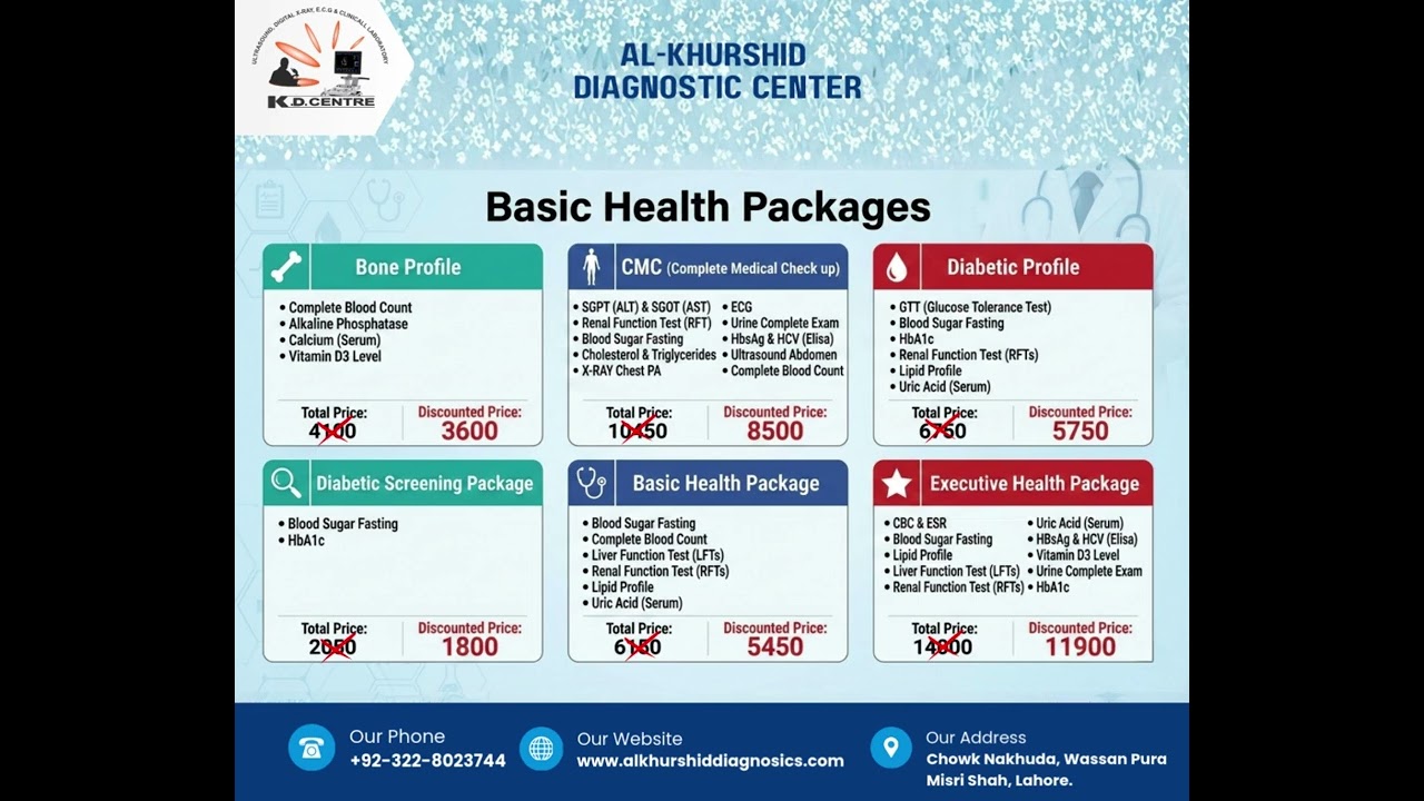 🩺 Your Health, Our Priority 🩺At Al-Khurshid Diagnostic Center, we offer affordable and comprehensive