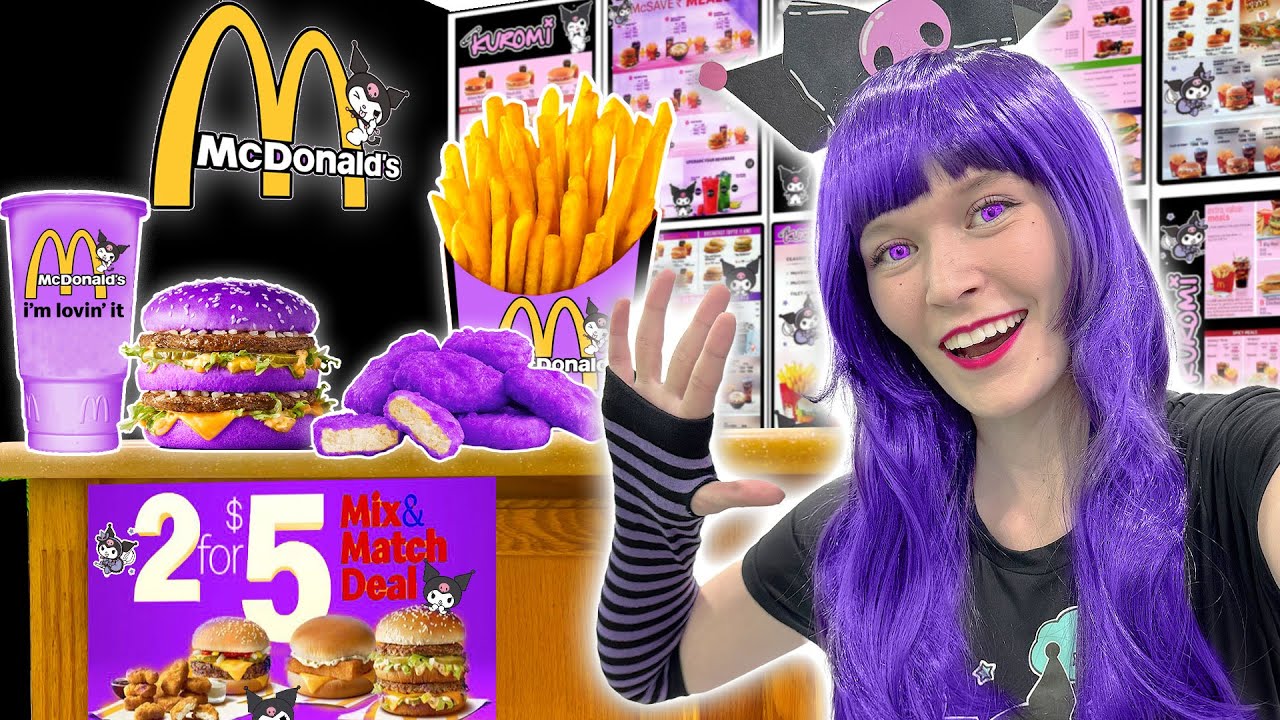 Kuromi Builds a Secret Black & Purple McDonalds in Real Life | Funny Situation by Crafty Hacks