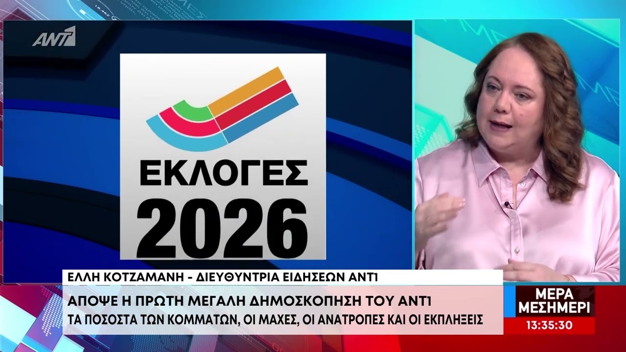 Βουλευτικές Εκλογές 2026: Απόψε η πρώτη μεγάλη δημοσκόπηση του ΑΝΤ1