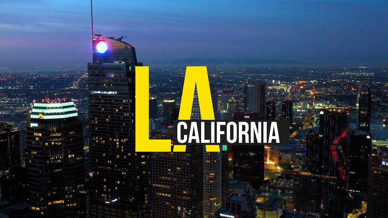 Los Angeles, California dusk and dawn | 4K drone footage