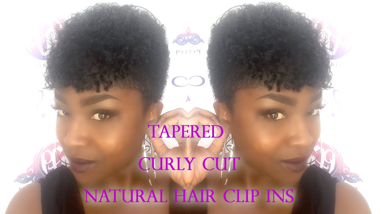How to Taper a Curly Cut| Natural Hair Clip-Ins