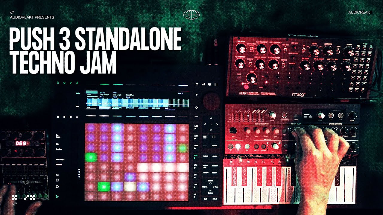 Techno jam with Push 3 Standalone, Microfreak, DFAM & UC4