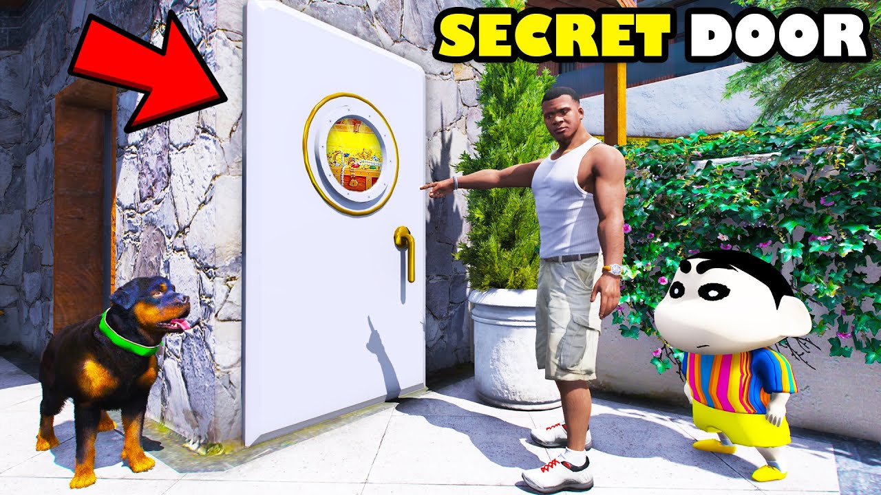 Franklin Opened NEW SECRET DOOR Inside His House In GTA 5 | SHINCHAN and CHOP