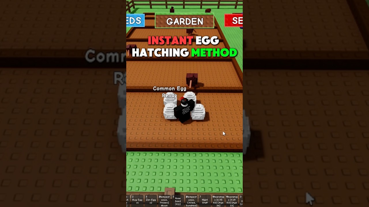 😱 INSTANT EGG HATCHING METHOD in Grow a Garden! #growagarden
