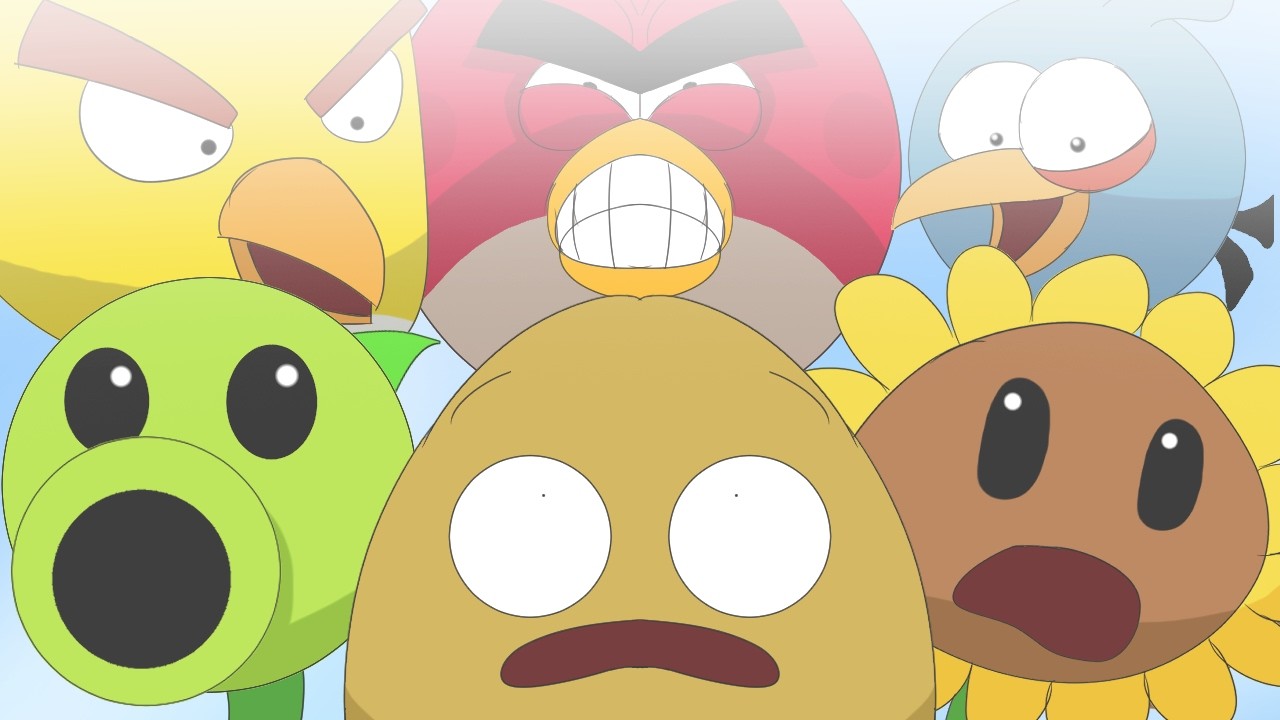 Plants vs. Birds (Plants vs. Zombies X Angry Birds Fan Animation)