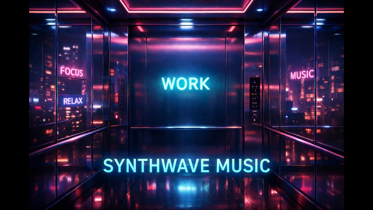 High Rise Focus Synthwave | Calm Neon Elevator Music for Deep Work & Flow