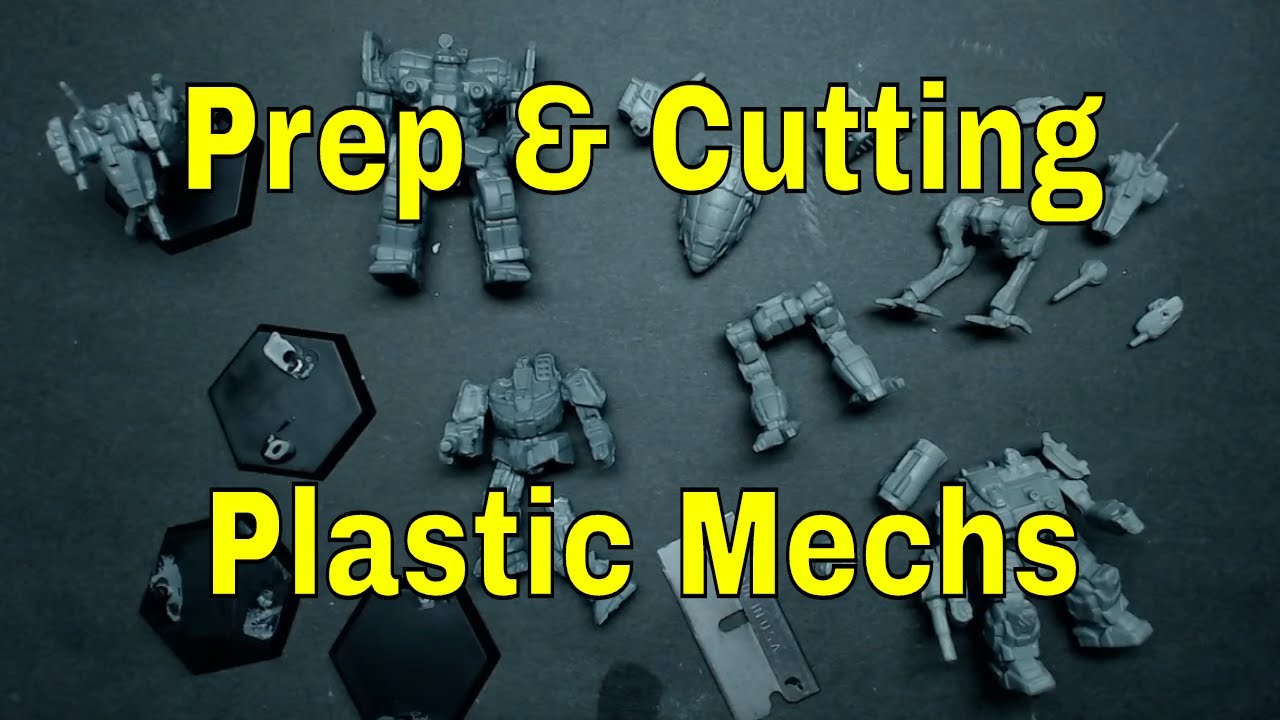 Preparation & Cutting Plastic Battletech Mechs | Hex Base Removal & Modification