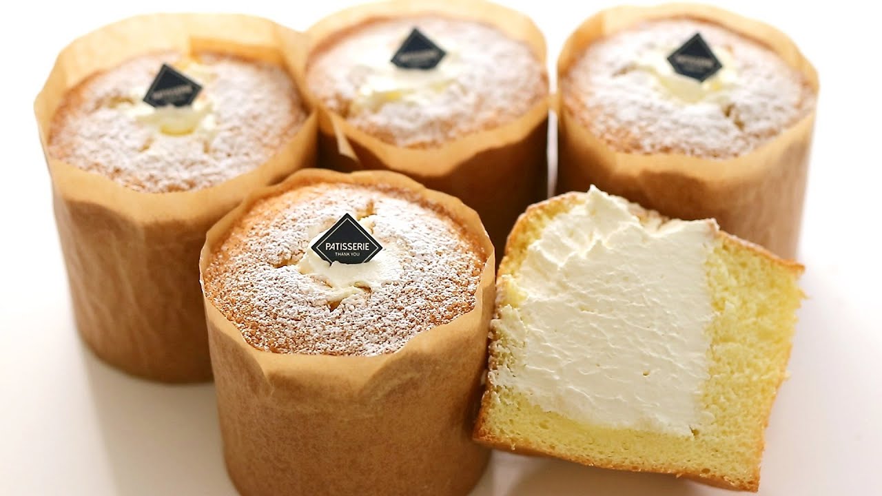 Как приготовить самый популярный мини-торт с кремом в Starbucks в Корее / Cream Castella